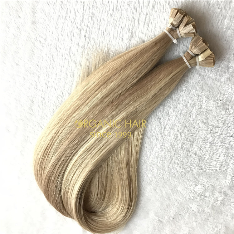 Natural and comfortable choice-flat in hair extension with a wholesale price A104